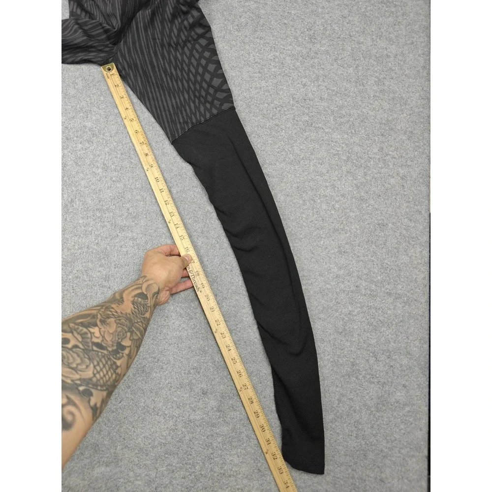 Alo Yoga Leggings Womens Small Black Geometric High Rise Ankle Yoga Gym Pants